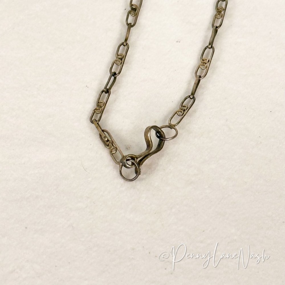 Vintage Diamond Shape w/ 5 Dangles Pendant Necklace 1970s - Picture 7 of 7